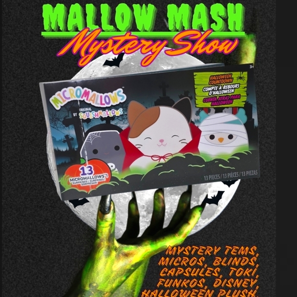 Squishmallows Other - 💜Carmen's Live!🎃HALLOWEEN MYSTERY MADNESS🕵️MICROS, FUNKOS, MINISU, TOKI, FUFU